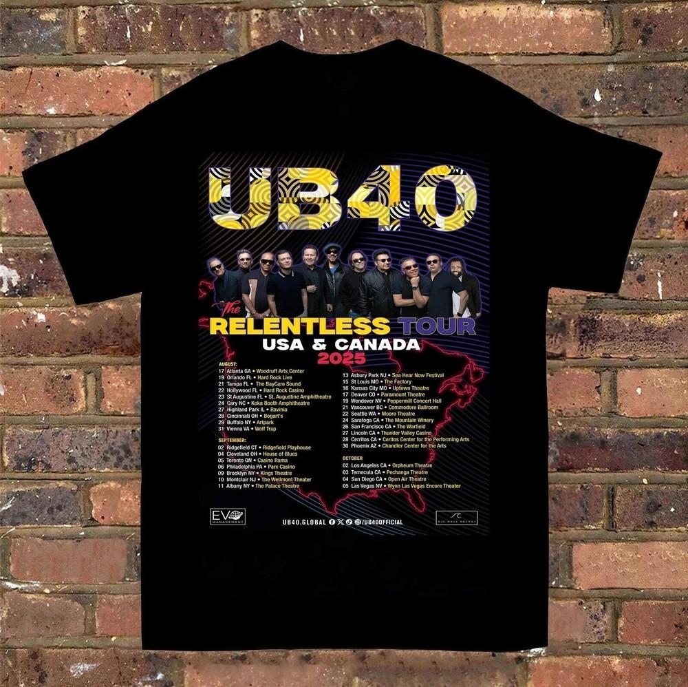 UB40 Relentless Tour 2025 Унисекс Размер S-3XL Унисекс Футболка