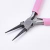 3Pcs Pliers Set Pink Handle Carbon Steel Round Nose Pliers Shear Pliers Side Cutting Pliers DIY Jewelry Making Tools