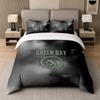 3Pcs Bedding SetGreen Day Soft Bed Sheet and Two Pillowcases Home Bedroom Decor
