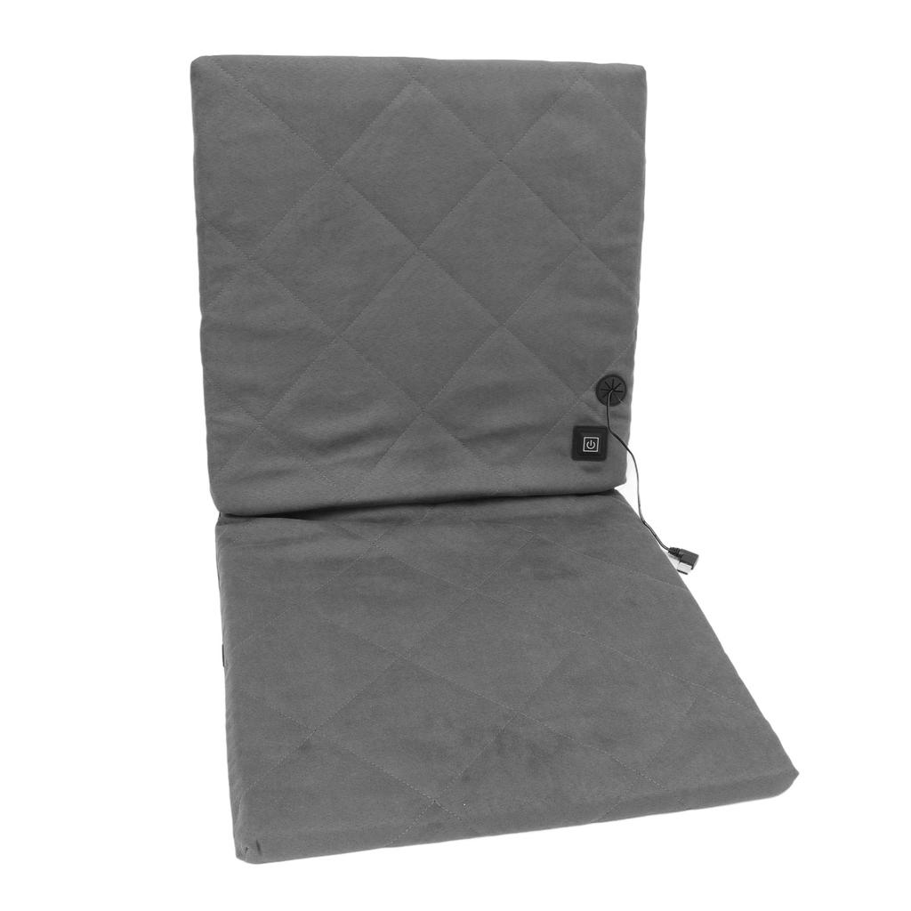 Electric Heating Seat Cushion Foldable Stadium Seats Heated Cover Pads with Backrest for Camping