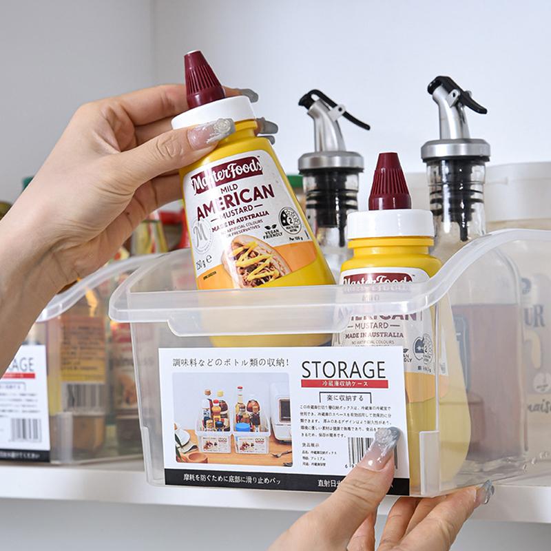 Clear Plastic Refrigerator Food Storage Box Container Fridge Drawer Shelf Household Kitchen Pantry Organizer Box