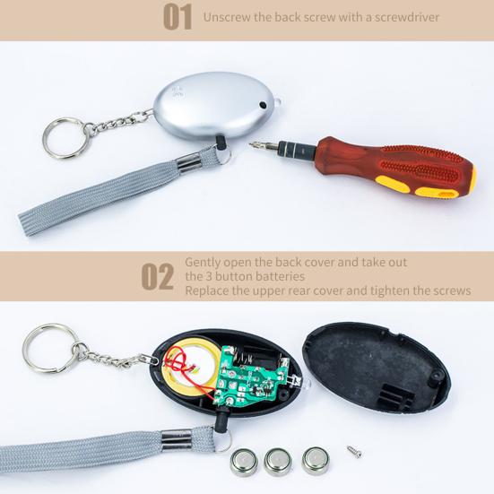 Мини-сигнализация самозащиты 130 дБ громкая портативная самозвуковая SOS аварийная сигнализация