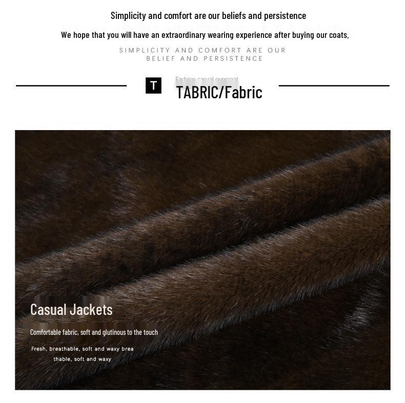 Мужская двусторонняя ветровка из меха норки 2025 года - Зимняя мода для среднего возраста