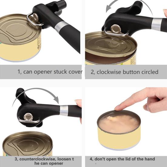 Безопасный консервный нож с гладким краем Эргономичный ручной консервный нож Многофункциональный ручной открыватель для банок Пищевой пластик