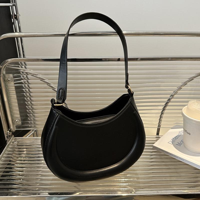 Французский полумесяц Женская однотонная сумка через плечо под мышкой Новая повседневная дорожная трендовая сумка-хобо из ПУ кожи CLE
