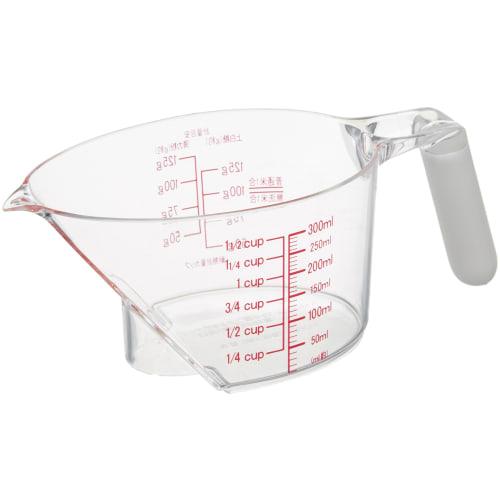 PEARL METAL Heat-Resistant Measuring Cup, 300ml, White/Natural, Universal Design, Made In Japan, C-521