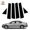 6 шт. автомобильные глянцевые черные столбы, наклейки на дверные и оконные стойки, внешние детали для VW Passat 2011-2018