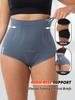 Серое корректирующее белье низ для женщин трусики с высокой талией бесшовные трусы для контроля живота трусы для подтяжки бедер и ягодиц утягивающий комбинезон женский боди-шейпер до середины бедра