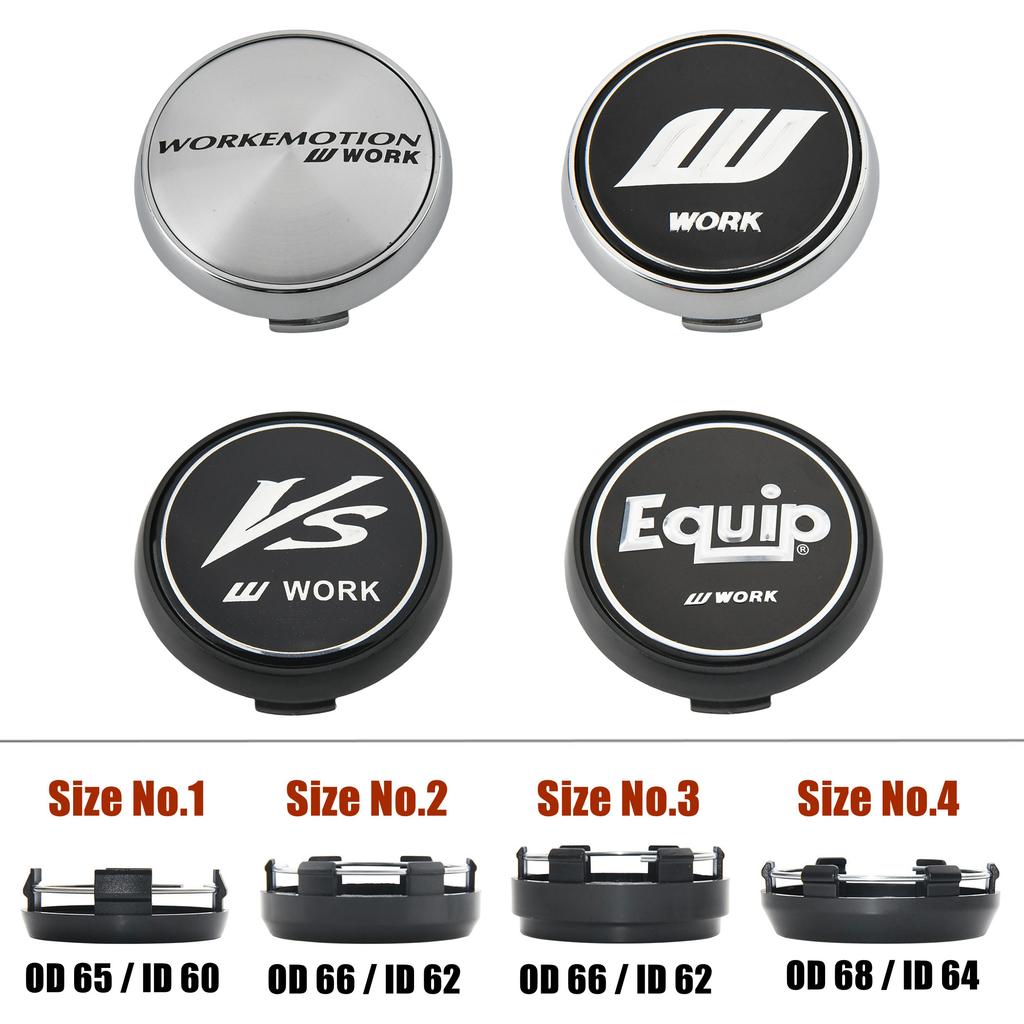 WORK EMOTION Wheel Center Cap 65mm VS EQUIP MEISTER Emblem Sport Rim Hubcap 66mm Wheel Cover Cap 68mm Car Styling Accessories