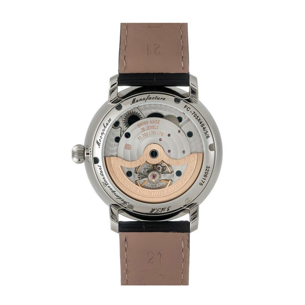 Frederique Constant Тонкий Дизайн Собственного Производства Калибр Серебристый Циферблат Указатель Даты Стальной Браслет Мужские Часы (FC-710S4S6)