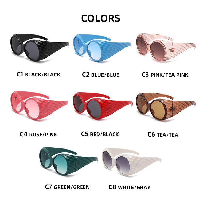 Солнцезащитные очки оверсайз в круглой оправе, в стиле личности, панк, с широкими дужками, ветрозащитные