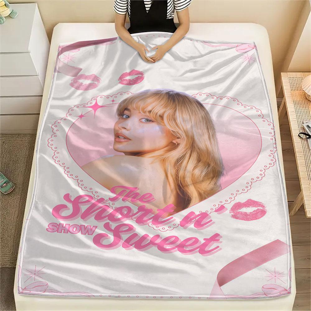 1PC Sabrina Carpenter Spark Blanket, High quality Comfortable for All Seasons, Home Decor, Warmth and Comfort