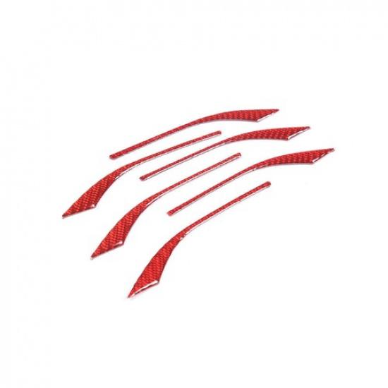 Red Carbon Fiber Side Air Vent Fender Cover Trim For Maserati Ghibli 2014 -22