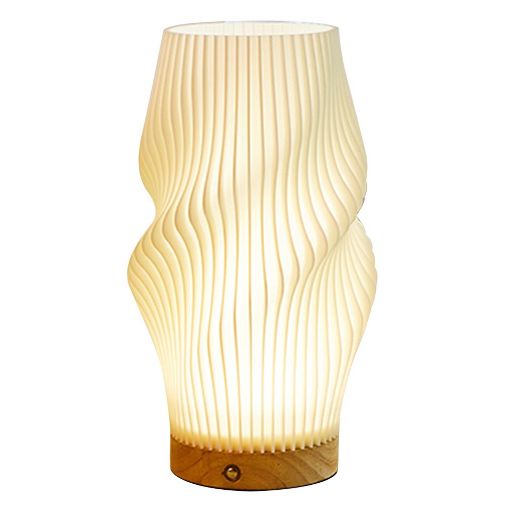 Настольная лампа для чтения, кнопка управления, прикроватная тумбочка, 12-позиционная деревянная настольная лампа с регулируемой яркостью для детской комнаты, гостиной, офиса, общежития