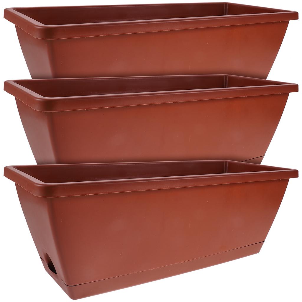 3 шт. Ваза-кашпо, горшок для рассады, горшки для балкона, посадочная емкость, емкость для растений, сочный длинный ящик для овощей, садовые украшения