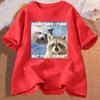 Funny Meme TShirt Sometimes I Think But Then I Forget Funny Trash Raccoon Cat Tshirt Dark Humor Tees Oversized Lover Clothes
