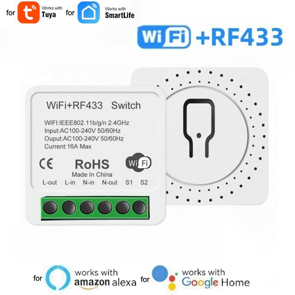 1 шт. Для Tuya WIFI+RF433 16A Умный переключатель Совместимый-Bluetooth Пульт дистанционного управления Переключатель Домашние аксессуары