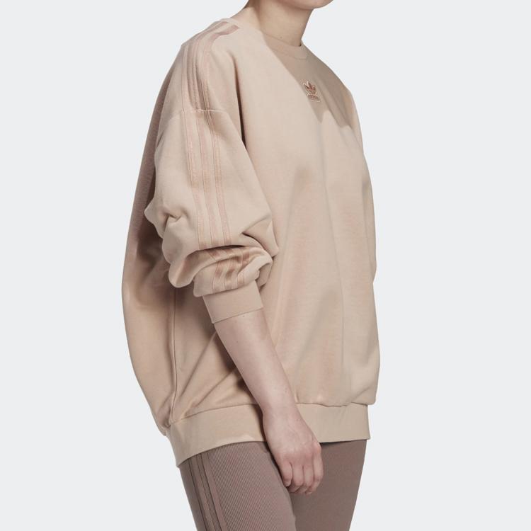 Women's Adidas Originals Sweatshirts Women's Pearl Powder Crew Neck Moderate Straight Fit