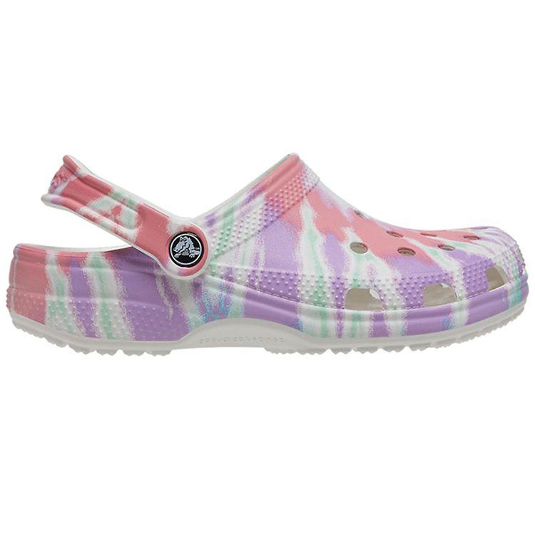 Crocs Классические мужские кроссовки Clog Tie Dye Fresco розовые белые цвета морской волны 205453-6SN