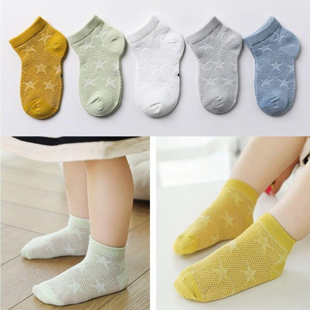 5Pairs Mesh Cotton Sock Soft Short Socks Fashion Socks Children