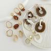 Salircon 5 Styles Creative Irregular Gradient  Acrylic Dangle Earrings Women Retro Geometric Splicing Drop Earring Party Jewelry
