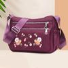 Fashion Embroidered Shoulder Women's Bag Nylon Floral Crossbody Bag Multifunction Messenger Bag Shopping Phone Handbag