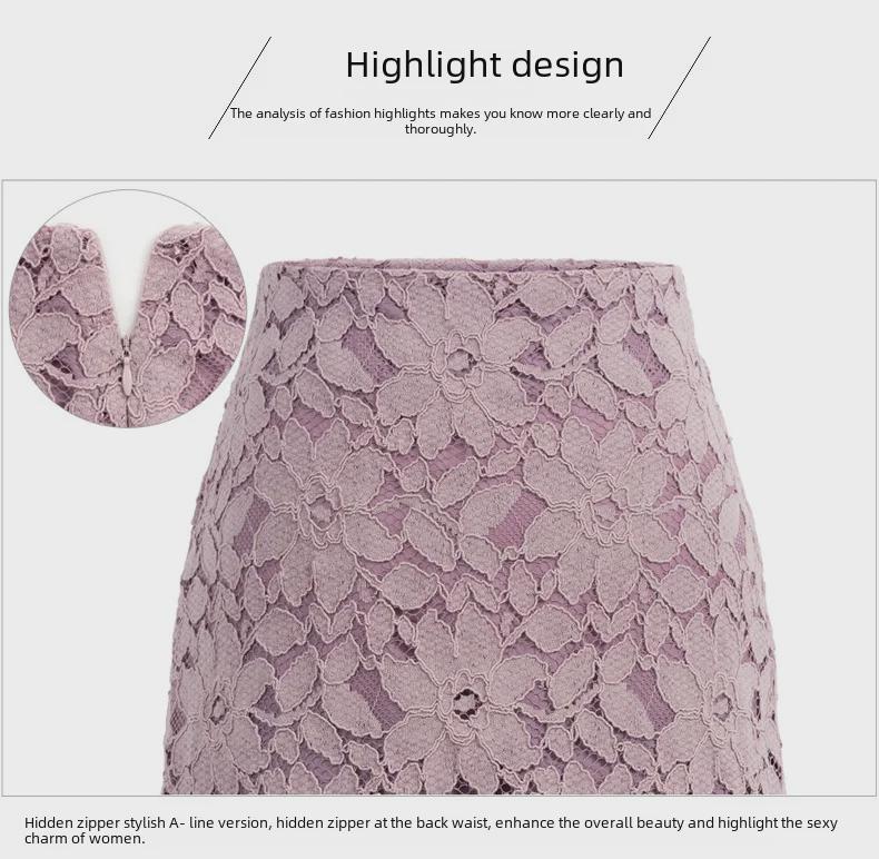 Женская летняя кружевная юбка – европейский и американский стиль, популярный модный дизайн (#8552)