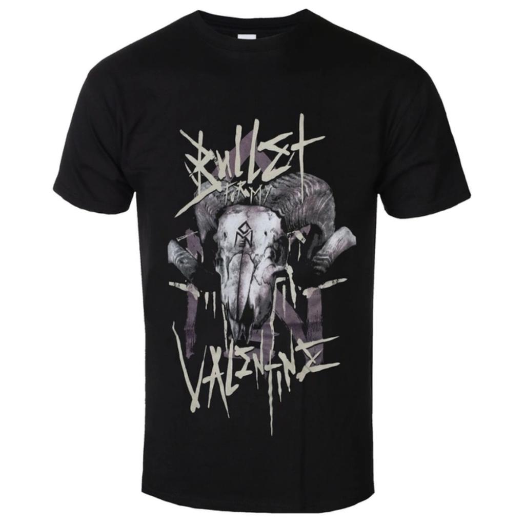 Bullet For My Valentine Thrash Skull Pattern Printed Tshirt Garbage Rock Style Band Tshirt For Unisex And Unisex