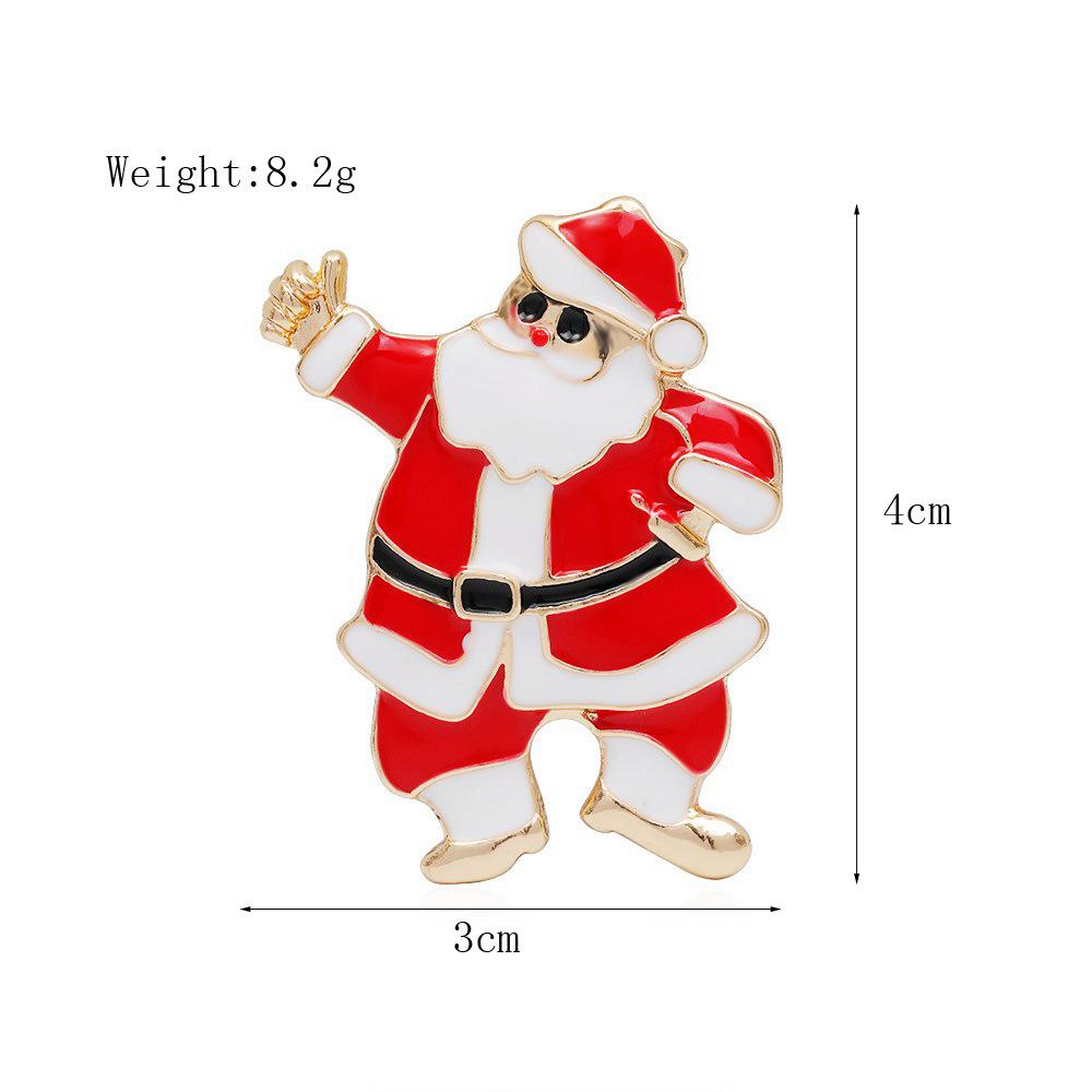Christmas Brooch Elegant Drip Oil Brooch Santa Claus Brooch High-Quality For Jackets Coats Gift
