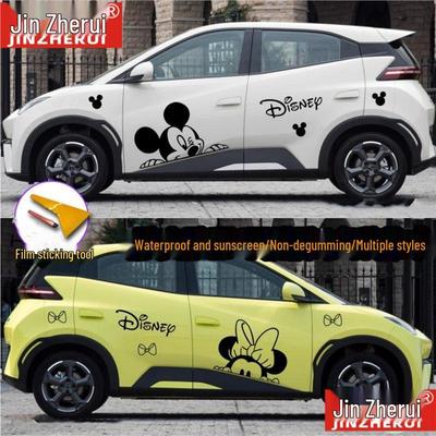 Наклейки на автомобиль BYD Seagull: Милый мультфильм про Микки и Минни, дизайн с дельфином