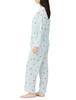 Sanrio Women's Blue Tyrol Chocolate Pajama Set, Long Sleeve Jersey Shirt Pajamas, Hangyodon and Cinnamoroll Designs