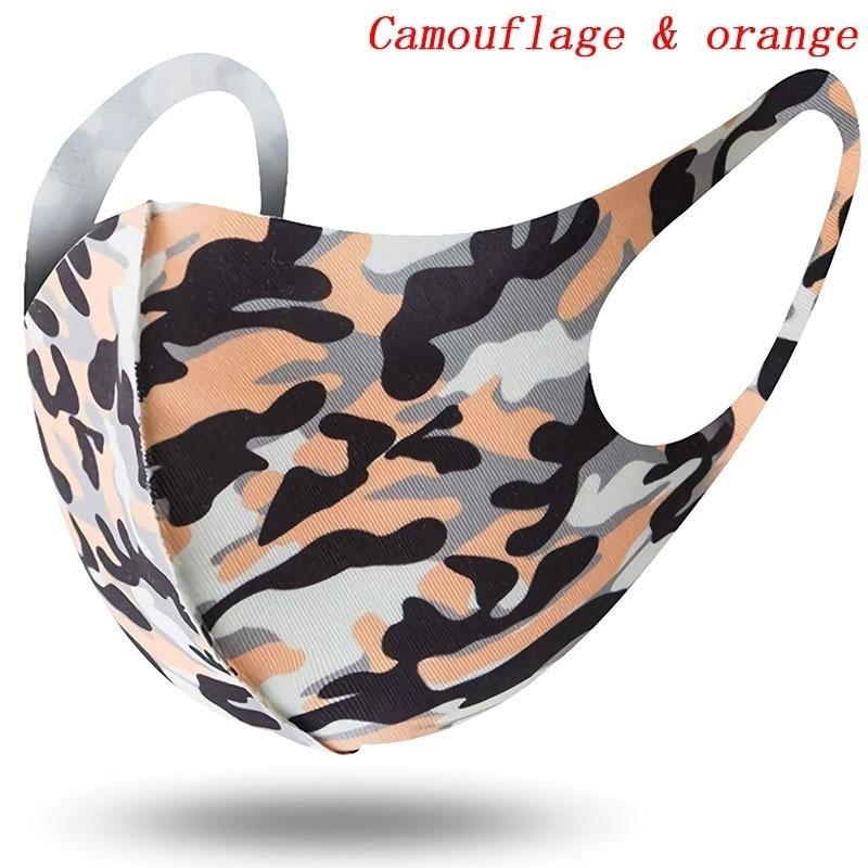 5pcs Camouflage Breathable Face Covers Dustproof Face Mask Anti-Dust Protection Windproof Sports for Men Bicycle Travel