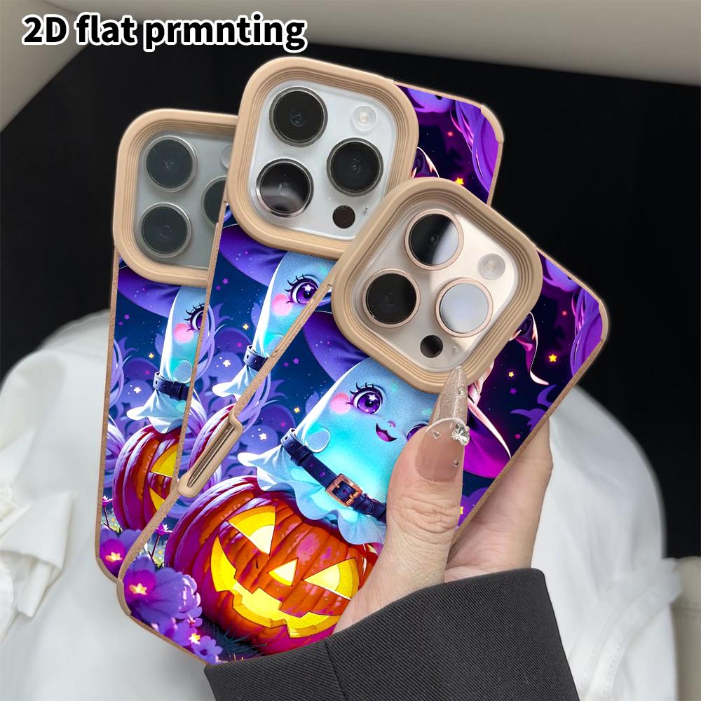 Phone case: 2D flat lambskin suitable for iPhone 18 17 16 15 14 13Pro cases, vintage warm autumn, Christmas and Halloween gifts