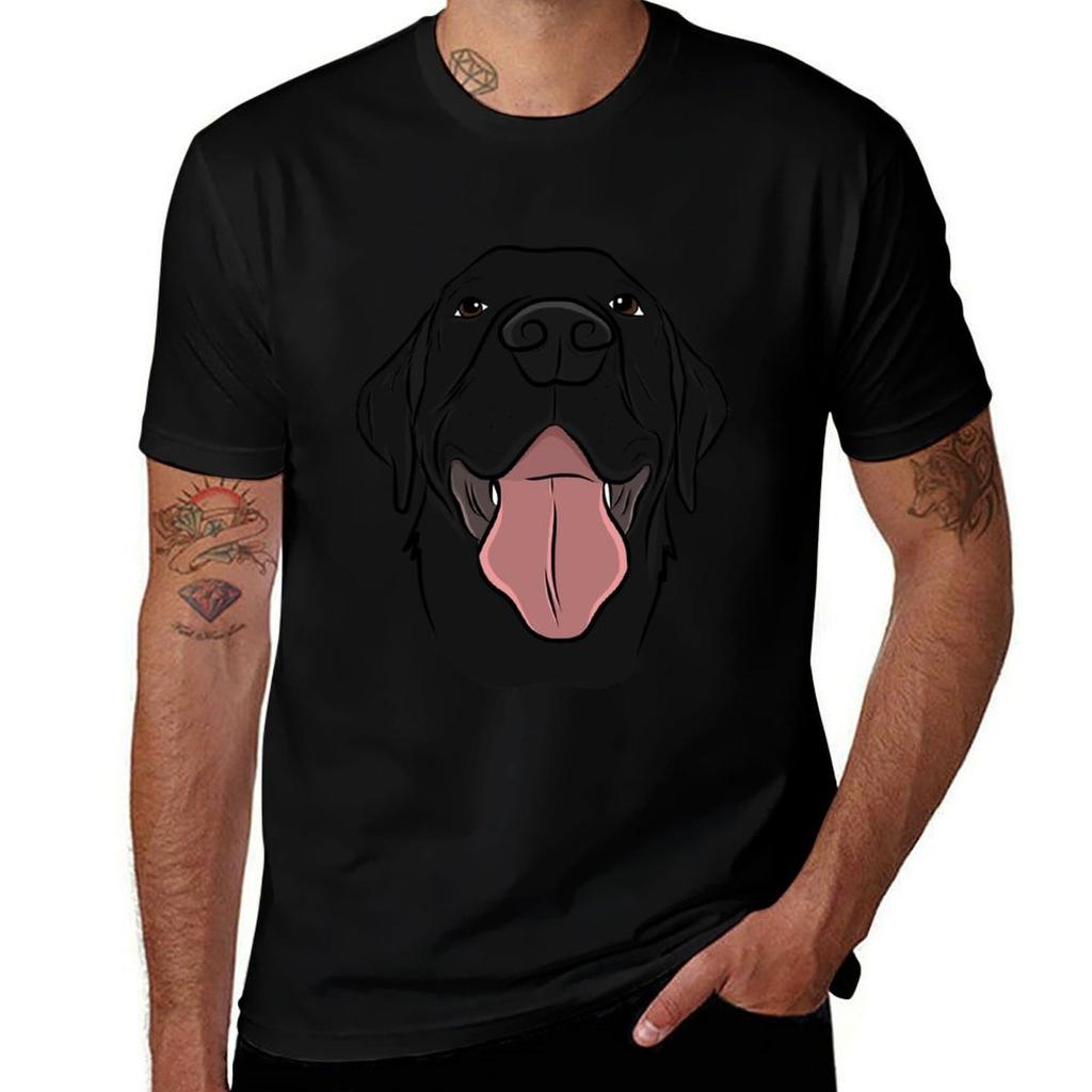 Happy Black Lab Tshirt Christmas Theme Tee Top