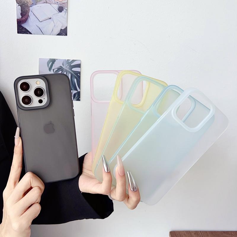 Матовый прозрачный чехол для телефона iPhone 16 15 Pro 14 Plus 13 12 Pro Max 11 ударопрочный мягкий TPU тонкий однотонный цветной чехол на заднюю панель