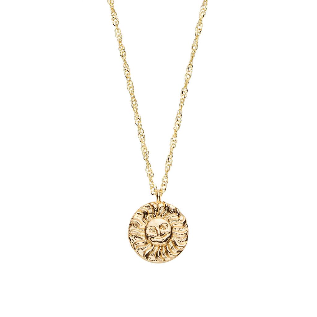 Vendome Necklace K10 Yellow Gold Sun and Moon Coin GJVN045455YG [Official] [VIH Aoyama]
