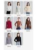 Autumn/Winter Wool Long-Sleeve Velvet Cotton Mid-Neck Women's Fashion Top