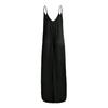 Women's Sleeveless Loose Plain Maxi Dresses Casual Cami Long Dress With Pockets