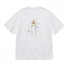 Women's Breathable Classic T-Shirt Melted Wax Playful Motif Design Cotton Tee
