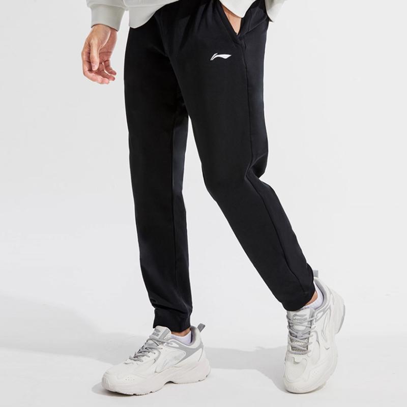 Li Ning Casual Pants Unisex Black Thickened Sweatpants LNXY23-1