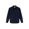 Embroidered Logo Slim Fit Long Sleeve Shirt Men Shirts Deep-Sapphire-Blue A2ERT-433