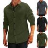 Spring and Autumn New Men's Shirt Long Sleeve Leisure Pocket Lapel