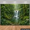 2D Задний фон «Водопад в джунглях» для фотосъемки в стиле «Природа», «Бохо» и «Тропический»