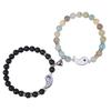 JYL TS Bracelet Tai Chi Couple  Magnetic Beaded Balances Yin-Yang & Life Harmony