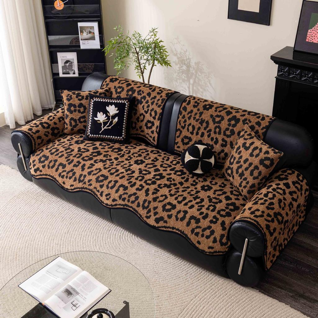 Special-Shaped Chenille Sofa Cushion, Universal In All Seasons, High-End Sofa Seat Cushion New Non-Slip Sofa Cover Towel