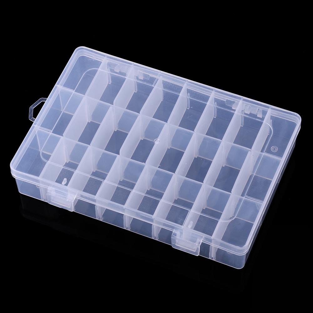 24 Compartment Fishing Tackle Box Fishing Bait Lure Hooks Box Bait Storage Case Organizer Sorting Box Fishing Accessories