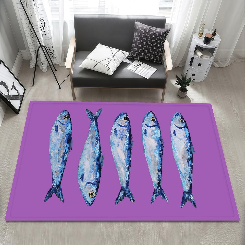 Door Mat Colorfulardine Bedside Entrance Bath Floor Decoration Ocean Corridor Door Mat Fish Carpet Living Room Lobster Balcony