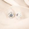 Natural Labradorite Gemstone 925 Solid Silver Handmade Jewelry Women Studs 0.5" EE-157-22
