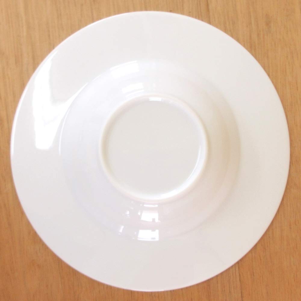 Medium Soup Pasta Jardin 24cm Deep Soup White Mino Made In Japan Plate, Plate, Plate, Bowl, Porcelain, Ware,