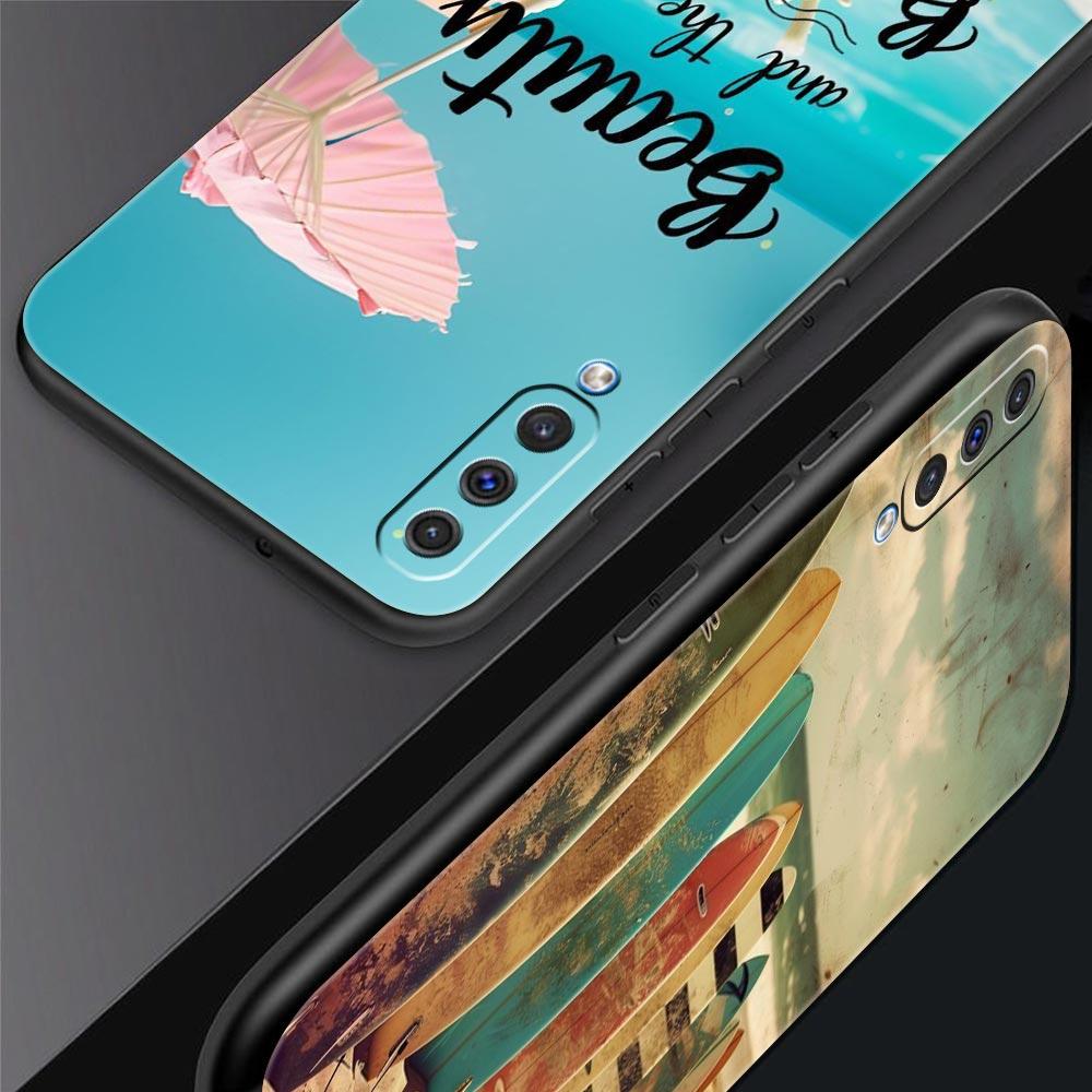 Летний пляжный чехол для телефона Samsung Galaxy A56 A36 A26 A16 A34 A24 A42 A22 A20 A12 A40 A30 A10 5G Мягкий TPU Чехол-оболочка Funda Сумка